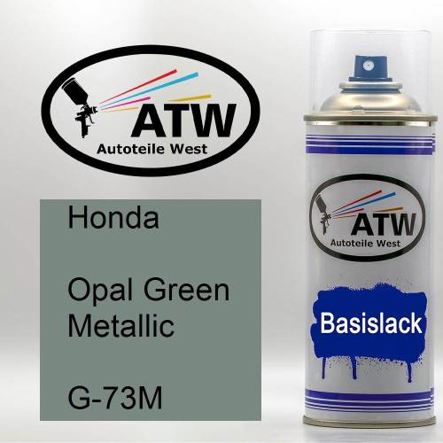 Honda, Opal Green Metallic, G-73M: 400ml Sprühdose, von ATW Autoteile West.